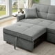thumbnail image 3 of 3 in 1 Convertible Sleeper Sofa Bed, Modern Fabric Loveseat Futon Sofa Couch Pullout Bed, Small Love Seat Lounge Sofa Reclining Backrest, Pillows, Pockets, Home furniture for Living Room, Grey, 3 of 3