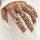 thumbnail image 2 of 23pcs of Sparkling Gold & Silver Flower & Butterfly Rings - A Stunning Jewelry Set for Women!, 2 of 4