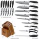 thumbnail image 2 of Juego de cuchillos HOSHANHO de 16 piezas con bloque Ultra Sharp High Carbon, 2 of 7