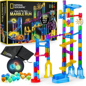 National Geographic Glowing Marble Run – Juego De Construcción De 80 Piezas Con 15 Brillos National Geographic National Geographic
