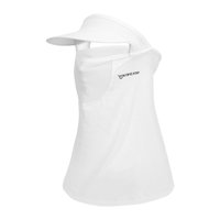 Magideal - Mascarilla Transpirable Protección Uv Cuello Cara Sombrero Seda De A Prueba De Terre Visera Sombrero Sombrero Bufanda Para Golf Verano Equitación , Blanco