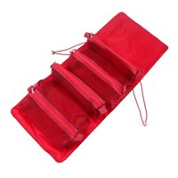 Magideal - -Bolsa De Maquillaje Para Cosméticos, Organizador Desmontable, Almacenamiento Multifuncional, Neceser De Viaje Enrollable Para Mujeres Y Hombres, Jueg Rojo