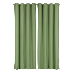 Clems - Pack 2 Cortina Tradicional 100% Blackout Verde