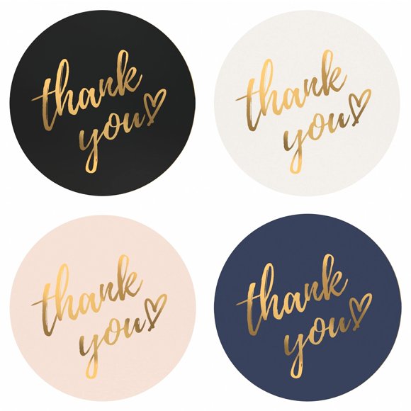 Rollo de pegatinas Mobiusea Party Thank You 500, 3,8 cm