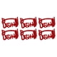 thumbnail image 1 of Juego De Anillos Para Servilletas Con Letras Bismillah * 6 Hebillas Para Servilletas Para Casa De Vacaciones, Boda, Rojo, 1 of 5
