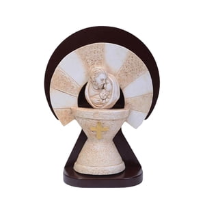 Magideal - Sagrada Familia Figura Resina Estatuas Decoración Jesús Bebé Escultura Religioso Estatuillas Para Granja, Chimenea, Dormitorio, Gabinete