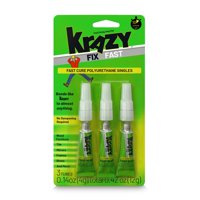 Glue Krazy Fix, Poliuretano De Alta Resistencia Al Agua, 12 G (Paquete De 3)