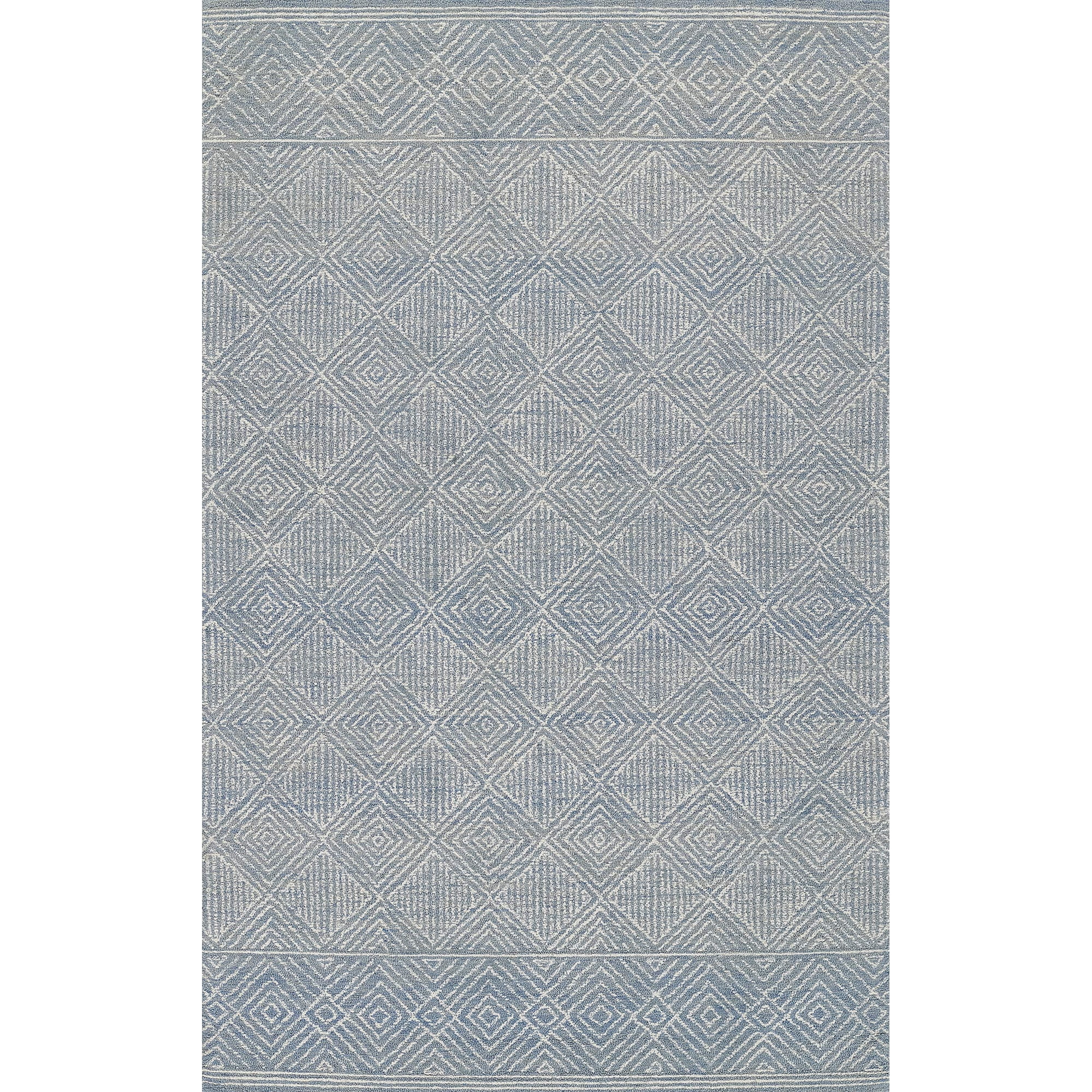 Alfombra Area Momeni Mallorca De Lana Enganchada A Mano, Azul, 60 Cm X 90 Cm