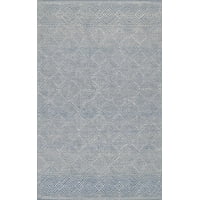 Alfombra Area Momeni Mallorca De Lana Enganchada A Mano, Azul, 60 Cm X 90 Cm