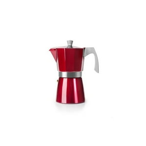 Cafetera Italiana Express 450Ml Aluminio Rojo Evva Ibili