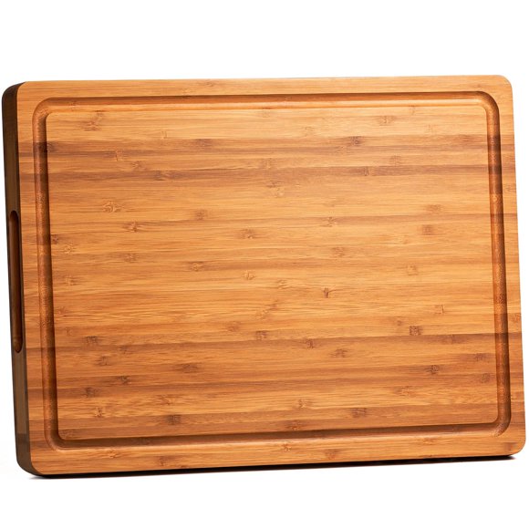 Tabla de cortar Allsum de bambú de 2,5 cm (1 pulgada) tipo bloque de carnicero