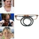 thumbnail image 5 of Gafas de lectura con soporte magnético para colgar en el cuello, gafas de lectura con imán unisex portátiles, montura telescópica con patas largas y marco para la cabeza., 5 of 5