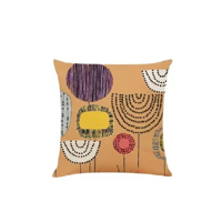 Genérico - Set De 4 Fundas Cojín Lino Algodón Cuadrado 45 Cm Beige