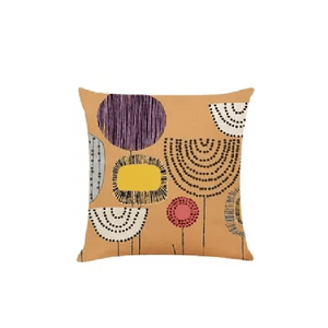 Genérico - Set De 4 Fundas Cojín Lino Algodón Cuadrado 45 Cm Beige