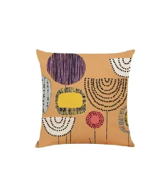 Genérico - Set De 4 Fundas Cojín Lino Algodón Cuadrado 45 Cm Beige