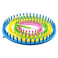 Bothyi - Juego De 4 Telares Circulares Kit De Tejer Con Aguja De Gancho Fácil De Usar Diy Plástico