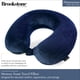 thumbnail image 2 of Almohada de viaje Brookstone de espuma viscoelástica azul, 2 of 7