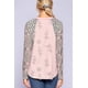 thumbnail image 3 of Conjunto CCwholesalesclothings Pre-damaged Color-block Tee Mauve Talla S, 3 of 5