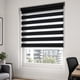 thumbnail image 3 of Cortina Roller Zebra Negra 240x220 cm Doble Tela Día y Noche Regulable para Ventana, 3 of 6