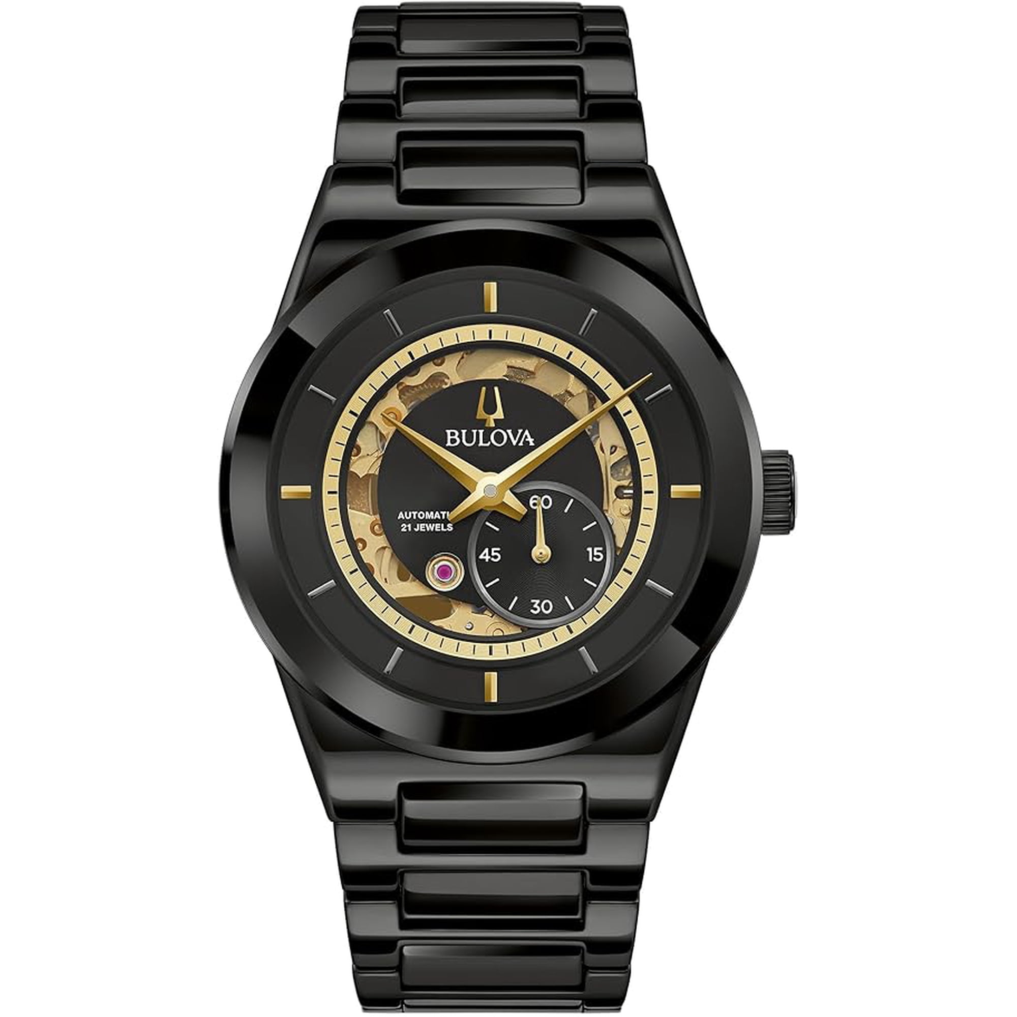 Reloj Automático Bulova Millennia Modern Ceramic Negro Hombre