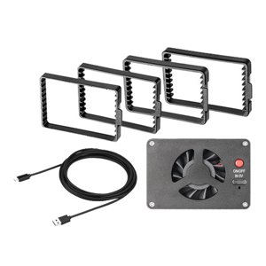 Magideal - Ventilador De Refrigeración, Ventilador Enfriador De Fotografía, Ventiladores De Refrigeración Externos Negros De Bajo Ruido, Sistema De Refrigeración