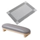 thumbnail image 2 of Reposabrazos Para Uñas Reposamanos Para Uñas De Cuero PU Para Manicura Pedicura Uso Doméstico Salón Gris, 2 of 3