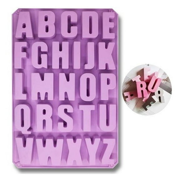 Molde Silicon Letras Del Abecedario Mayúsculas Repostería