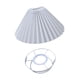 thumbnail image 4 of Pantalla plisada para lámpara colgante de techo, cubierta de lámpara de araña con base E27 simple, accesorios de iluminación, pantalla de para comedor Blanco, 4 of 5