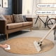 thumbnail image 2 of Alfombra Ramanta Home tejida a mano en yute trenzado, 120 cm, redonda, natural, 2 of 9