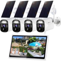 Sistema De Cámara De Seguridad Solar Kittyhok Con Monitor De 10 Pulgadas