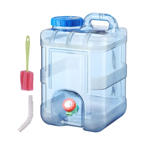 Magideal - Contenedor De Agua Con Grifo Cubo De Almacenamiento De Agua Portátil Con Asa De Transporte Jarra De Almacenamiento De Agua De 15 L Tanque De Agua Para Con Manguera
