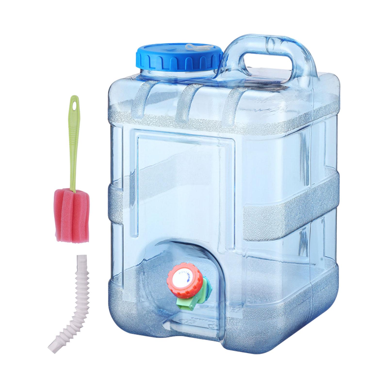 Magideal - Contenedor De Agua Con Grifo Cubo De Almacenamiento De Agua Portátil Con Asa De Transporte Jarra De Almacenamiento De Agua De 15 L Tanque De Agua Para Con Manguera