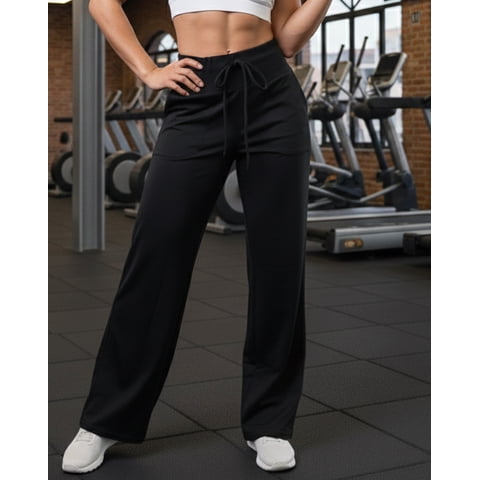 Flix Spa - Pantalón Palazzo Deportivo Mujer Con Bolsillos Delanteros