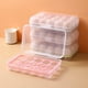 thumbnail image 4 of Huevera de plástico, bandeja para huevos rellenos con tapa, huevera portátil apilable para refrigerador con 15 ranuras para huevos, ideal para camping, nevera y cocina., 4 of 8