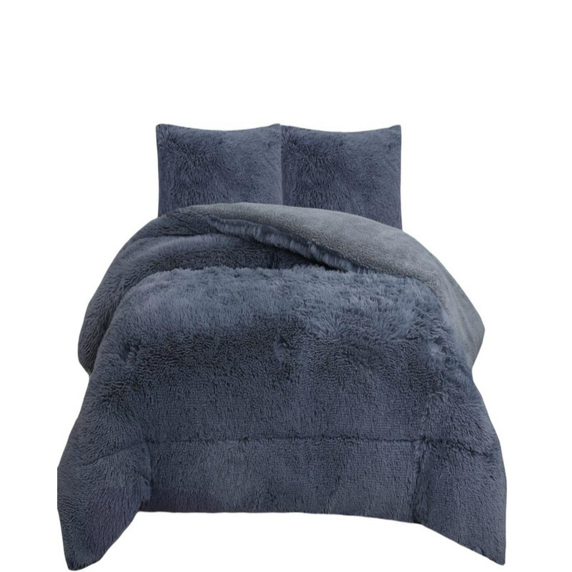 Teng Fei - Cobertor Peludo Invierno King- Super King Gris