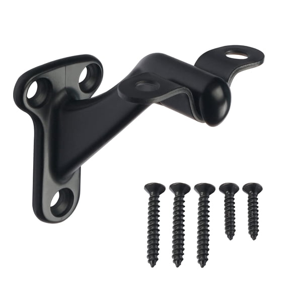 Soporte para pasamanos Midofar Triumph de 3" negro mate, paquete de 3