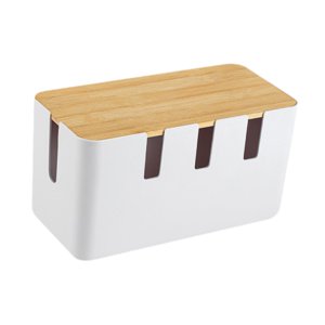 Magideal - Caja Organizadora De Cables Con Tapa, Contenedor De Gestión Multifuncional A Prueba De Polvo Para Gestión De Cables , Alto