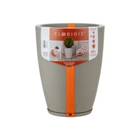 Floridis - Macetero Beige Amsterdam 44Cm Alto Con Plato