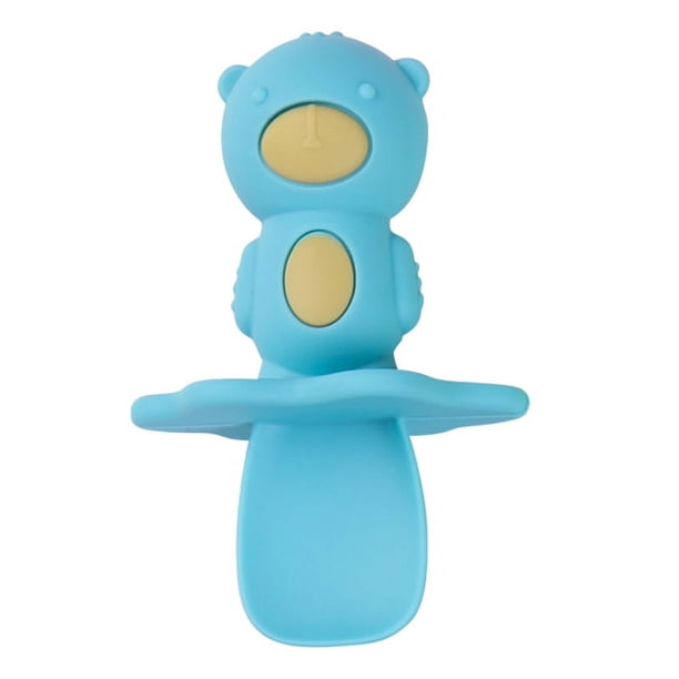 1pc Baby Spoon, Anti-Choke Toddler Utensil, First& Second Stage Baby Led Weaning Spoon, Food Grade Soft Silicone Self Feeding Spoon For Ages 6 Months+