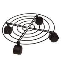 Magideal - Soporte De Soporte De Maceta De Hierro De Metal De 27 Cm Con Rotación De Ruedas Estructura De Malla Circular De 360 Grados Instale Fácilmente Accesori , Con Bloqueo