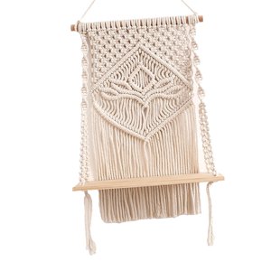 Bothyi - Estante Colgante De Pared De Macramé, Estante Flotante Bohemio Para Dormitorio Y Sala De Estar