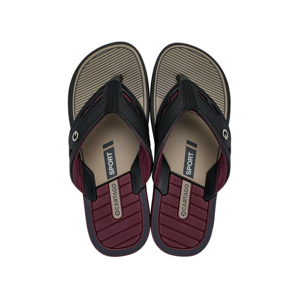 Sandalia Hombre negro/Bordo Dallas Cartago