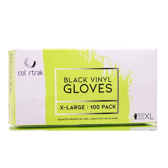 Guantes Colortrak de vinilo negro XL