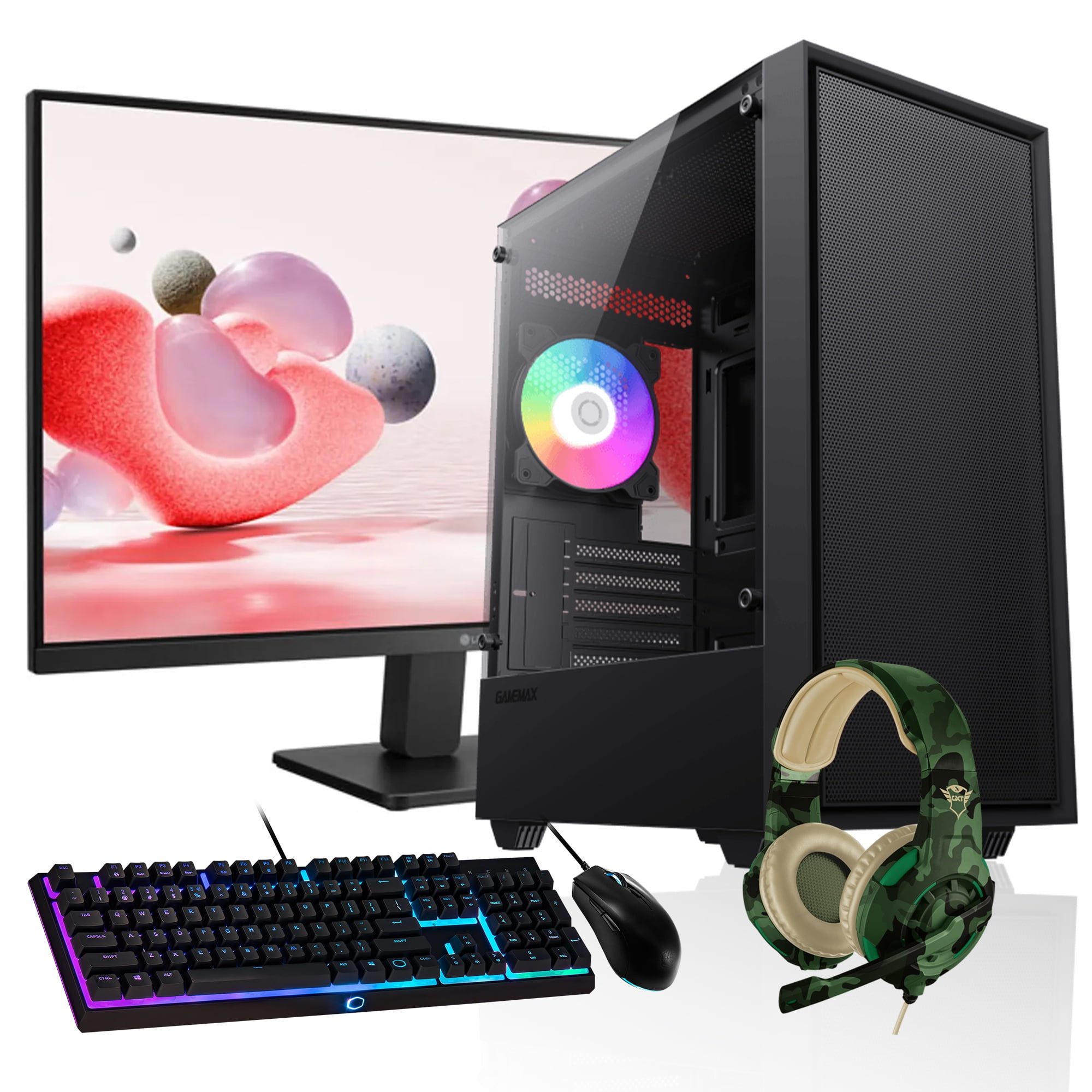 Pc Gamer + Monitor 24 + Perif: Amd Ryzen 5 5600Gt 8Gb 500Gb Vega Wifi