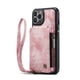 thumbnail image 1 of Wallet Case For IPhone 14/13/12/11 With RFID Blocking Leather Case With Card Holder & Kickstand, Zipper Strap Double Button Flip Shockproof Case, 1 of 3