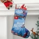 thumbnail image 2 of Hola Vecino Tema: Calcetines de Navidad, fino lino blanco para colgar en escaleras y chimenea, decoración navideña para el hogar, regalo de Navidad. 54cm × 38cm, 2 of 5