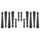 thumbnail image 1 of Juego de herrajes decorativos magnéticos para puertas de garaje SANKINS Black, 1 of 7