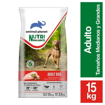 Alimento Seco Perro Adulto Raza Mediana/Grande Sabor Pollo Bolsa 15 Kg Animal Planet