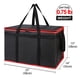 thumbnail image 2 of Bolsa aislante para entrega de alimentos Bodaon XXXL, negra y roja, 79 L, 2 of 6