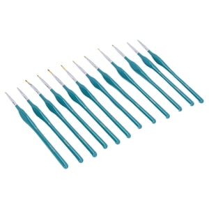 Magideal - 12X Pinceles Para Pintar Artista Juego De Pinceles Para Pintar Punta De Punta Fina Pincel Acrílico Para Cabello De Nylon Para Acuarela / Óleo / Azul